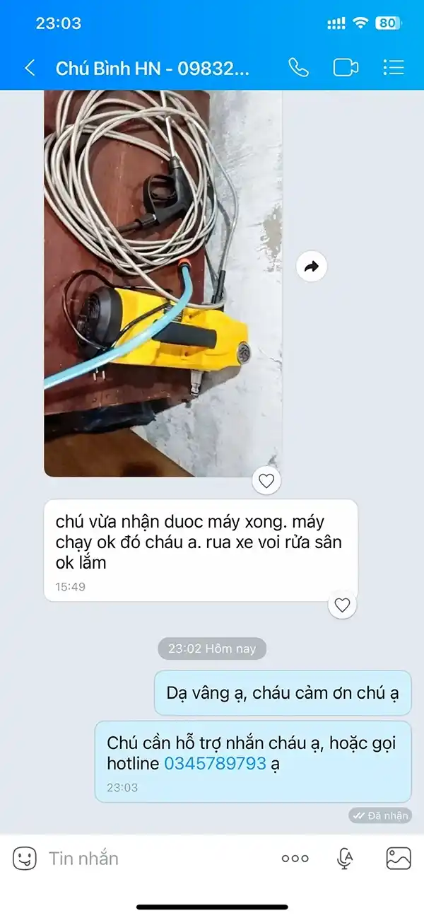 Phản hồi khách hàng 1